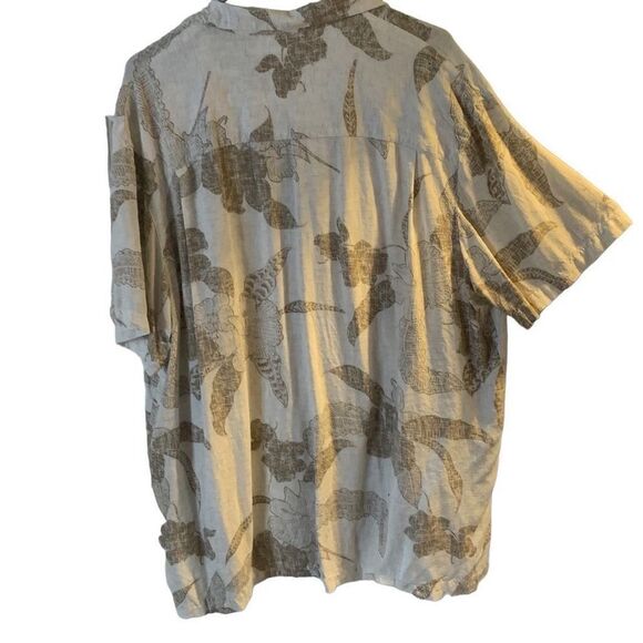 Pre Owned Men’s George Short Sleeve Button Up Sz XL White Island Vibe - Picture 5 of 10